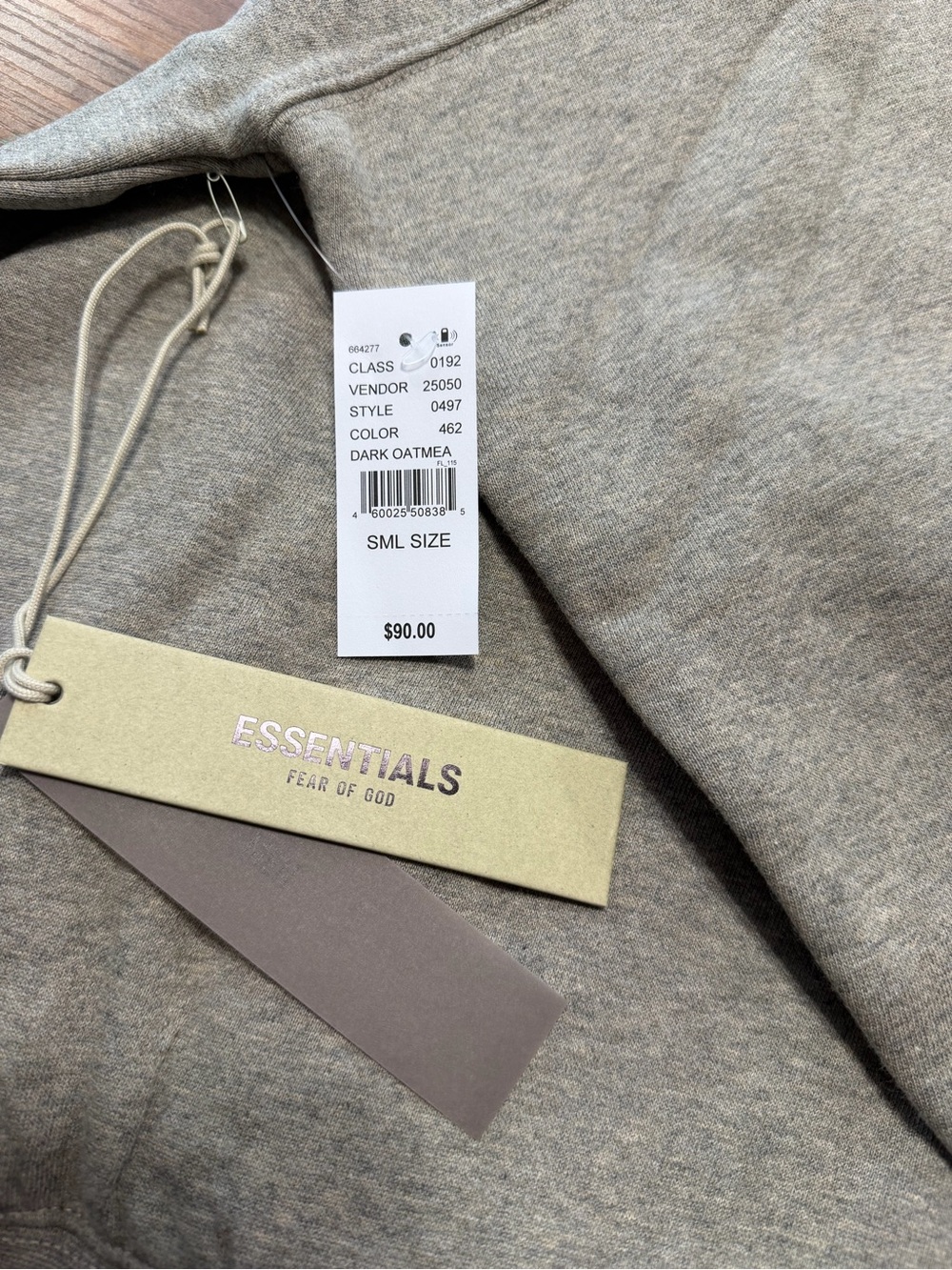 ESSENTIALS Fear of God Dark Oatmeal Sweatshirt - Small